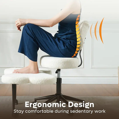 Ergonomic Cross-Legged Meditation Chair – Adjustable, with Wheels & Back Support