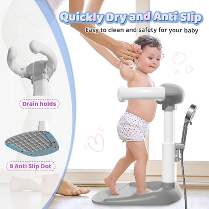 Baby Bathtub with Shower Stand Support