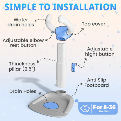 Baby Bathtub with Shower Stand Support