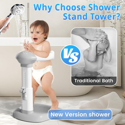 Baby Bathtub with Shower Stand Support