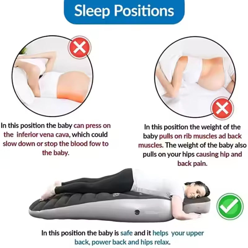 Inflatable Pregnancy Pillow & Maternity Airbed
