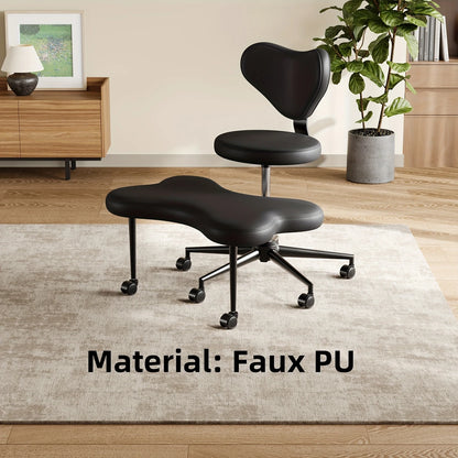 Ergonomic Cross-Legged Meditation Chair – Adjustable, with Wheels & Back Support